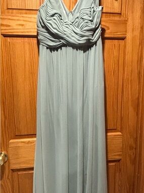Birdy Grey Sage Green Ruched Bodice Bridesmaid Dress